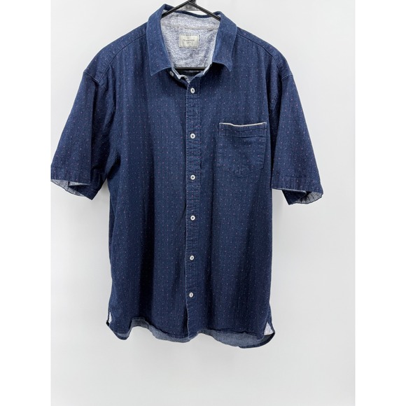 7 Diamonds Other - 7‎ Diamonds Audio Tree Denim Stretch Woven Shirt Mens XXL Blue Dot SMK-6521